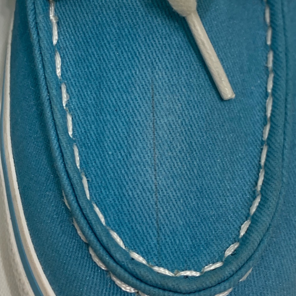 Sperry Top - Sider shimmer Aqua blue deck shoes - Picture 8 of 8